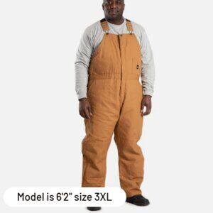 Berne Insulated Duck Bib Overalls Winter Workwear– Brown 3XL